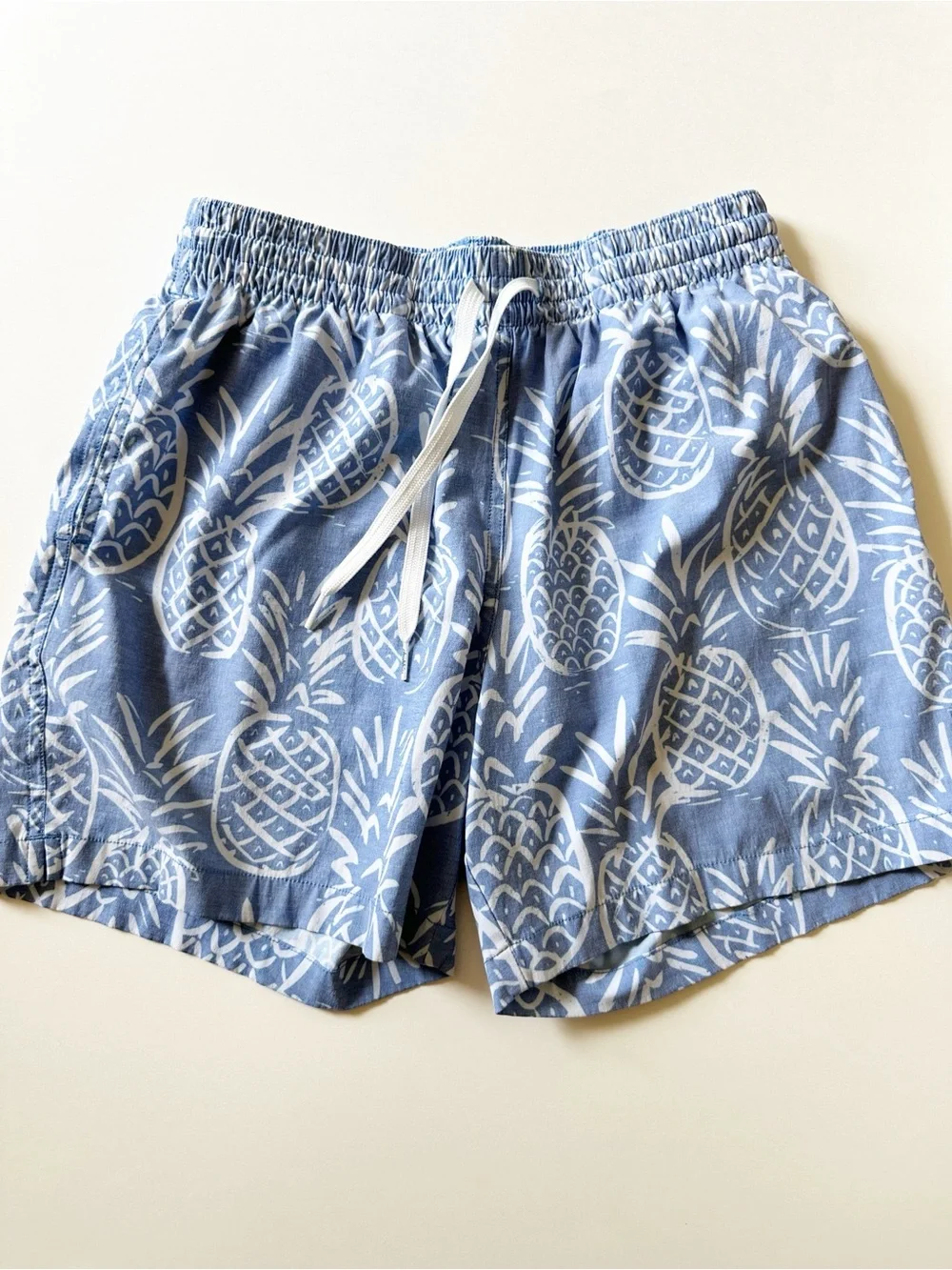 Chubbies Blue Pineapple The Thigh-napples swim trunks
